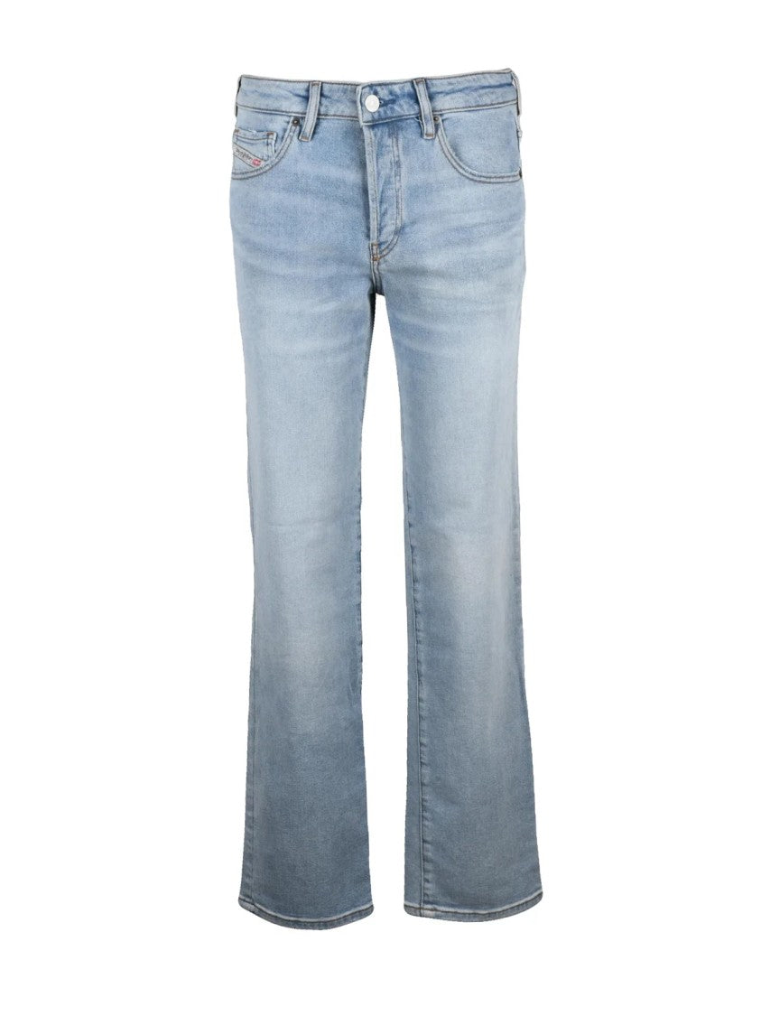 Diesel Light Blue Cotton-Blend D-Mine Slim Jeans
