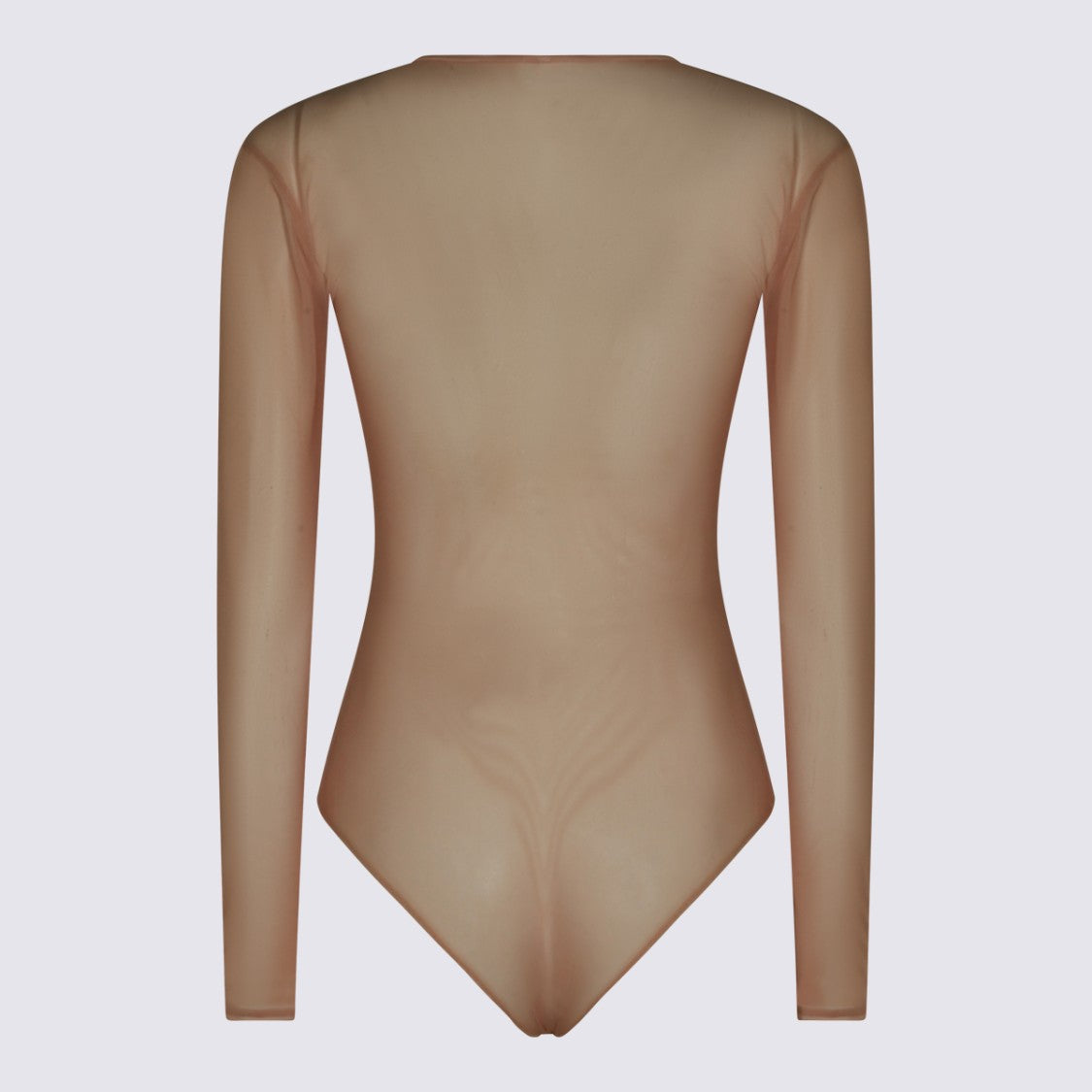 Fiorucci Sheer Long-Sleeved Bodysuit With Cherub Prints