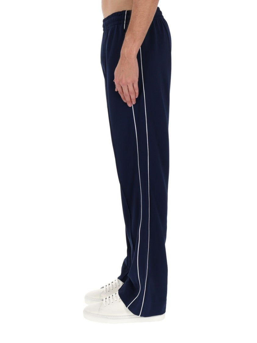 Casablanca Piquet Navy Relaxed White Piping Pants Sweatpants