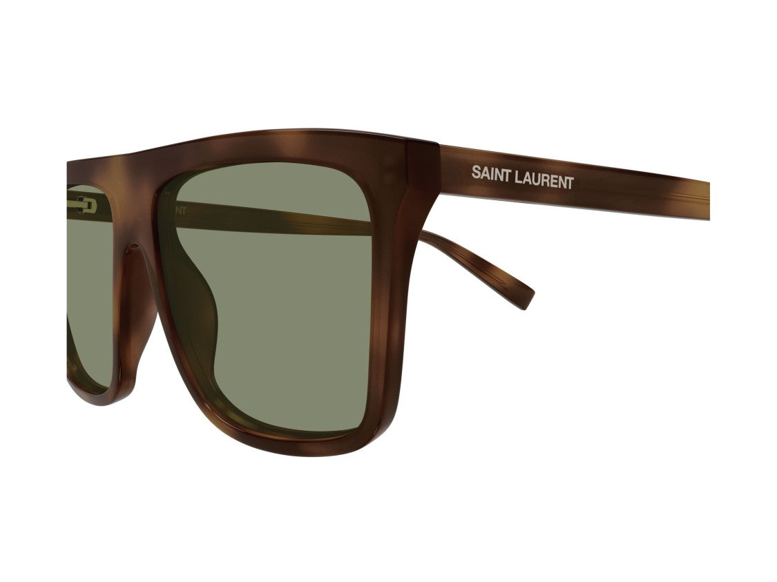 Saint Laurent Green Sl 904 Tortoiseshell Oversized Square Sunglasses