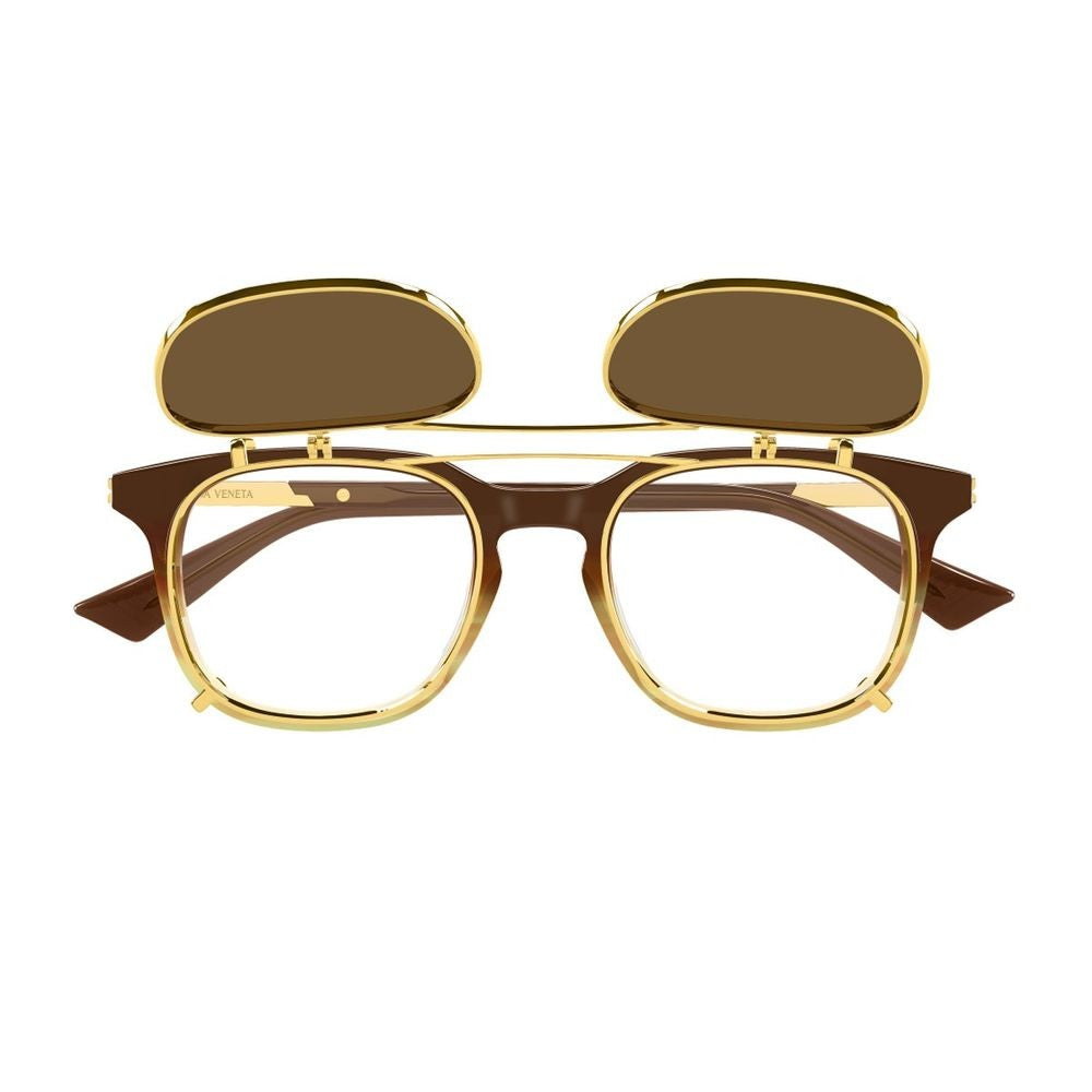 Bottega Veneta Bv1429s Ribbon Line Rectangular Brown Eyeglasses