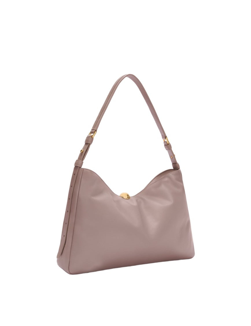 Furla Sfera Soft L Leather Shoulder Bag, Dove Grey
