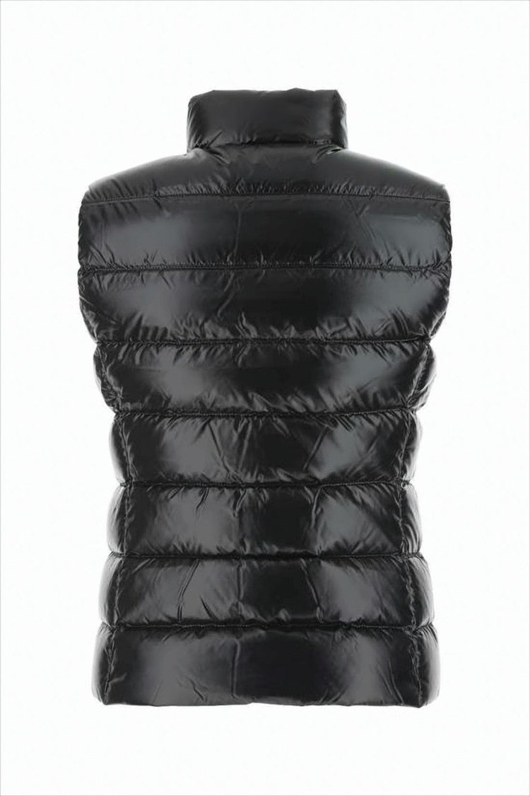 Moncler High-Collar Padded Vest With Horizontal Quilting