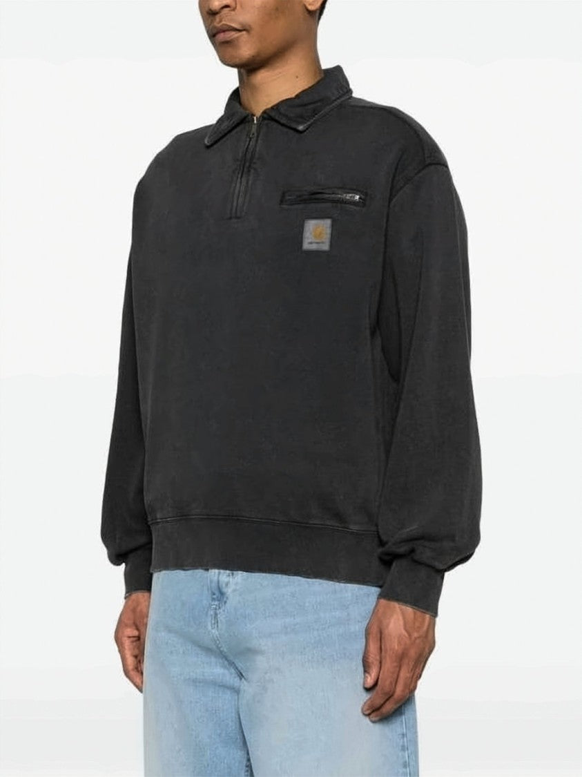 Carhartt Wip Pullover Half-Zip Sweatshirt With Textured Fabric