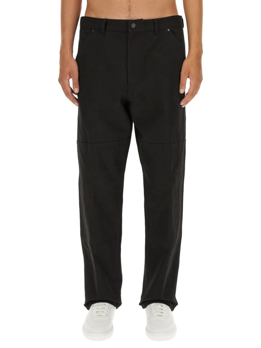 Moncler Straight-Cut Cotton Pants With Minimalist Design