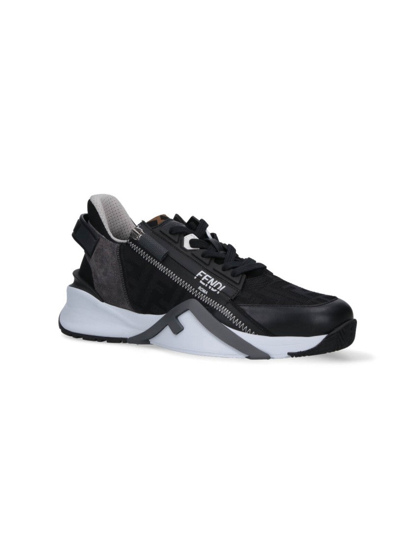 Fendi Low-Top "Flow" Sneakers – Black