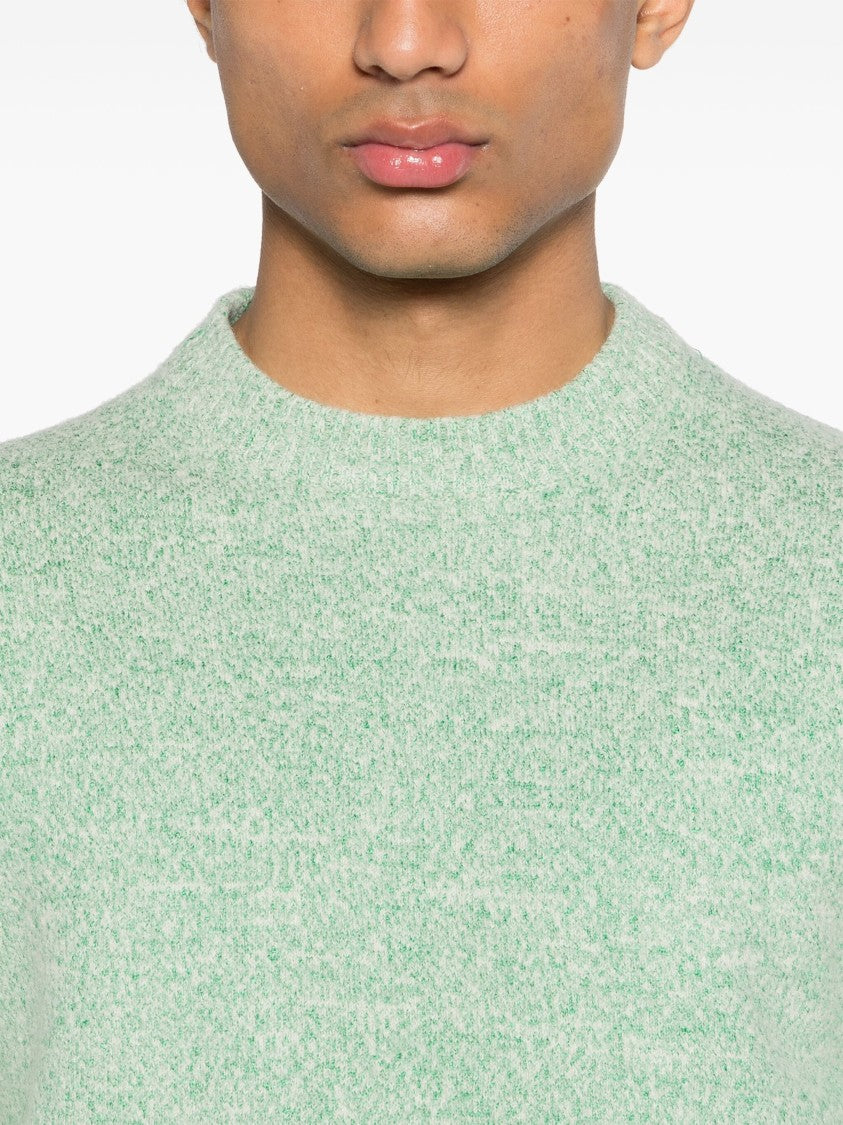 Jil Sander Green Textured Knit Viscose Sweater