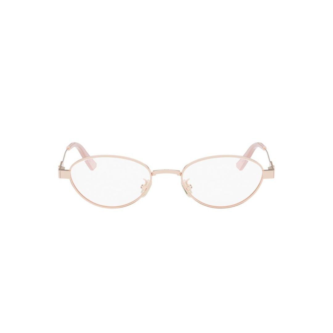 Dior Cannageo B3u Delicate Oval Frame Metal Eyeglasses
