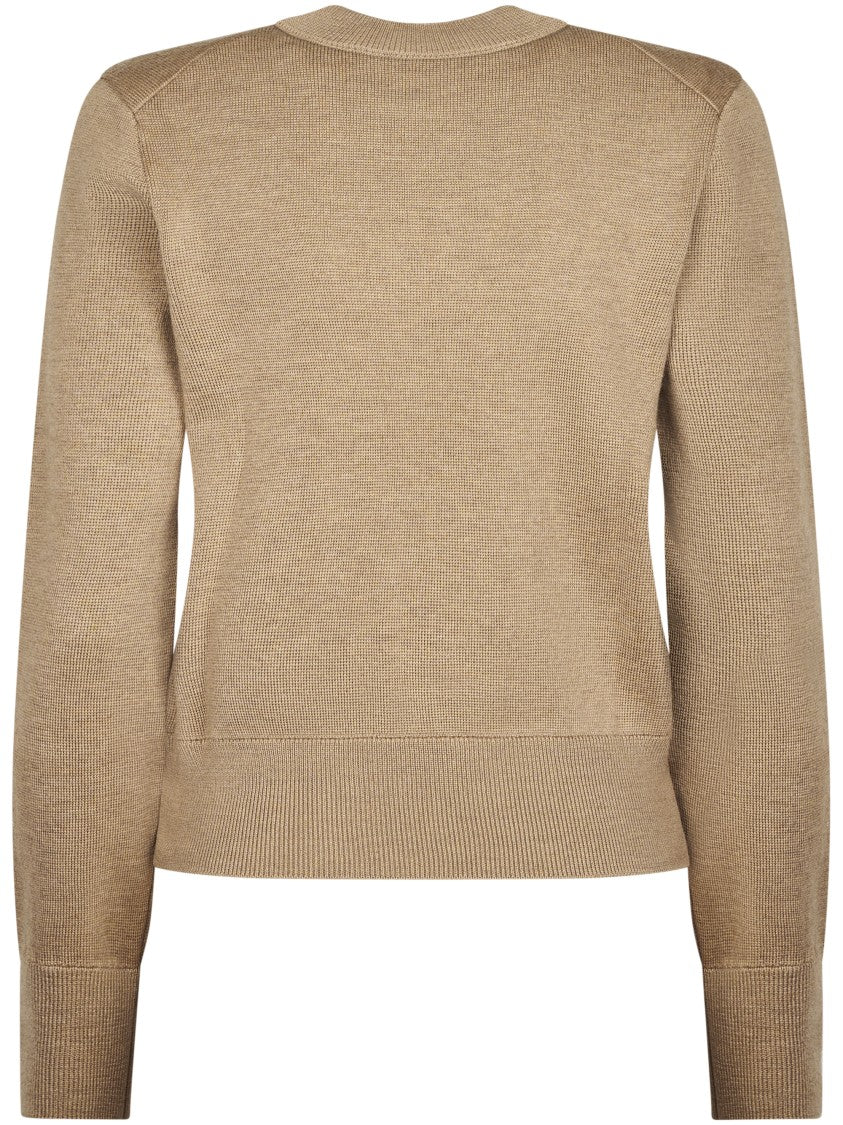 Ami Paris Crewneck Sweater With Embroidered Heart Emblem