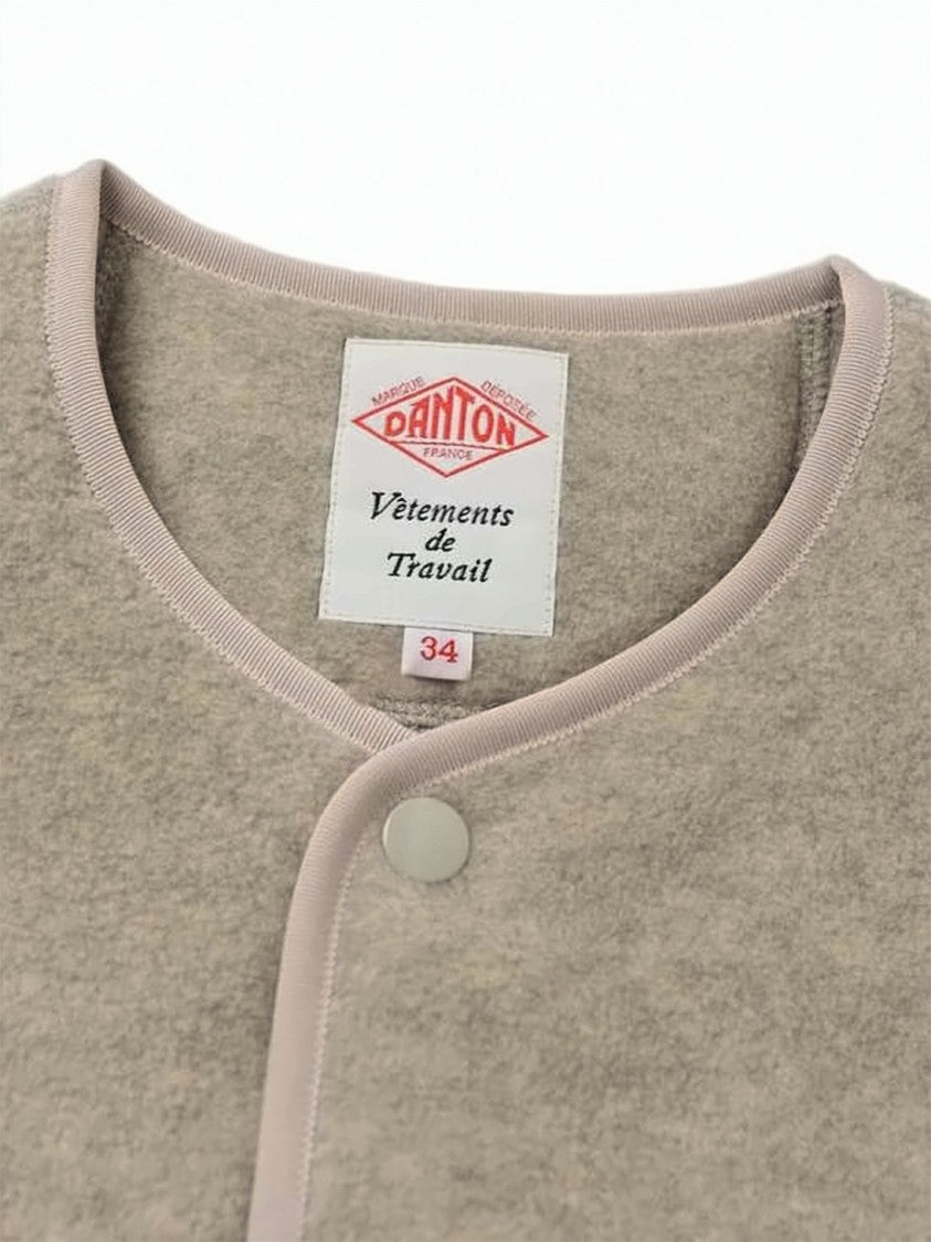 Danton Textured Neutrals Jacket With Round Neckline