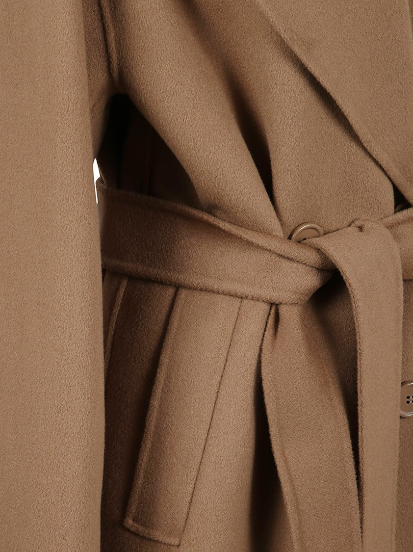 Max Mara Classic Wrap Coat With Wide Lapel
