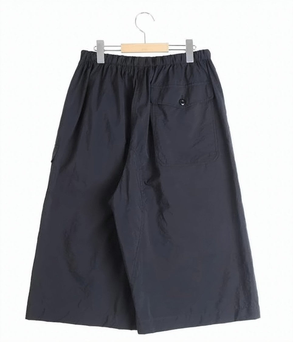 Lemaire Relaxed Fit Black Shorts With Utility Pocket