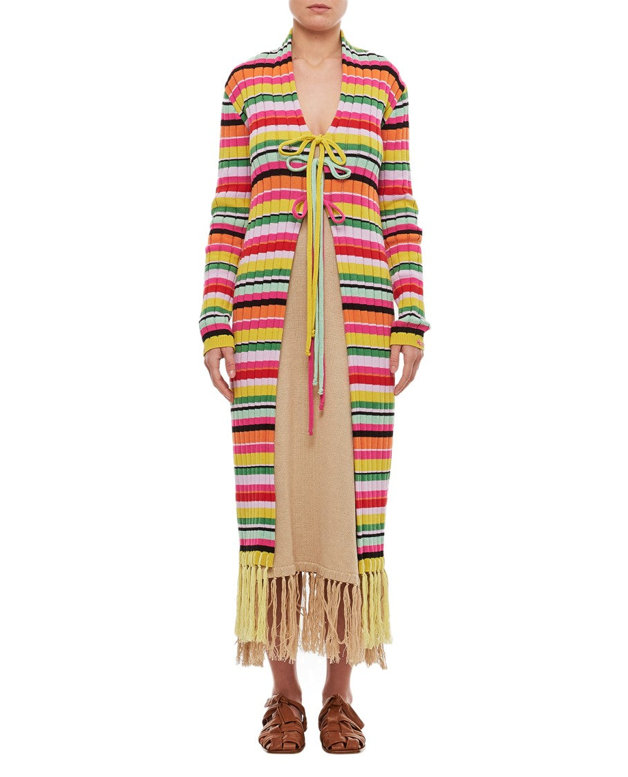Gio Giovanni Gerosa Cotton Fringes Long Cardigan