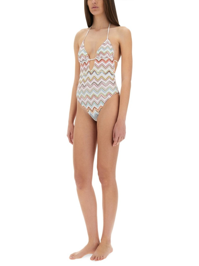 Missoni Zig Zag Lamé One-Piece Swimsuit