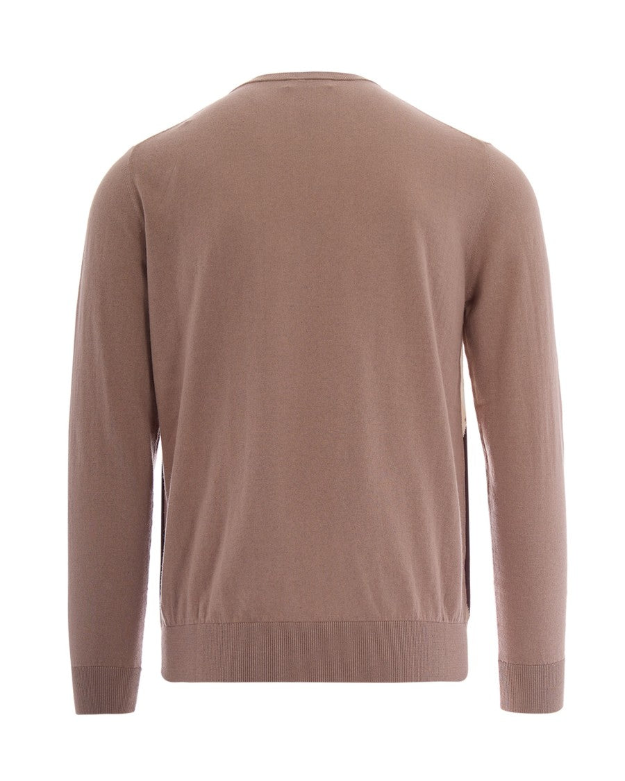 Ballantyne Lightweight Knit Sweater With Distinctive Diamond Pattern