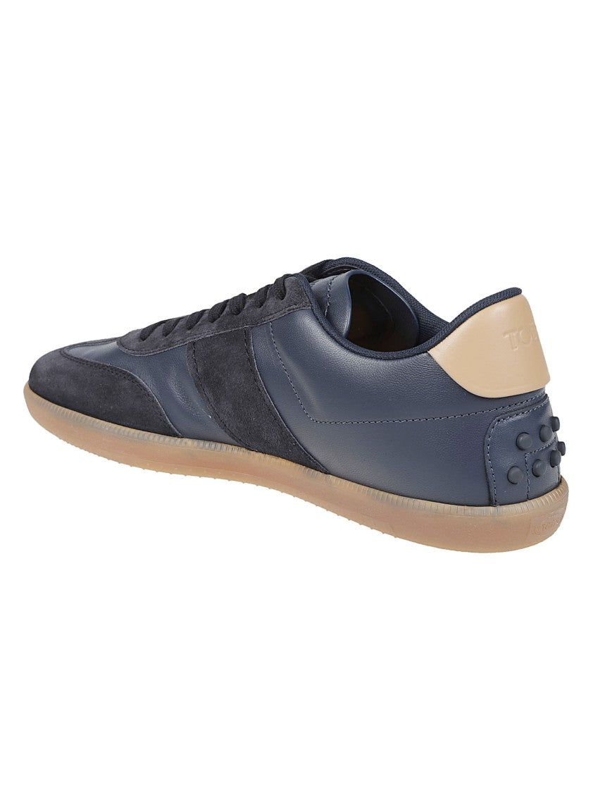 Tod's Blue Ligh Cassetta 68C Low-Profile Leather Sneakers