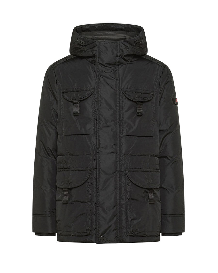 Peuterey Black Aiptek Nbe Recycled Nylon Taffeta Field Jacket