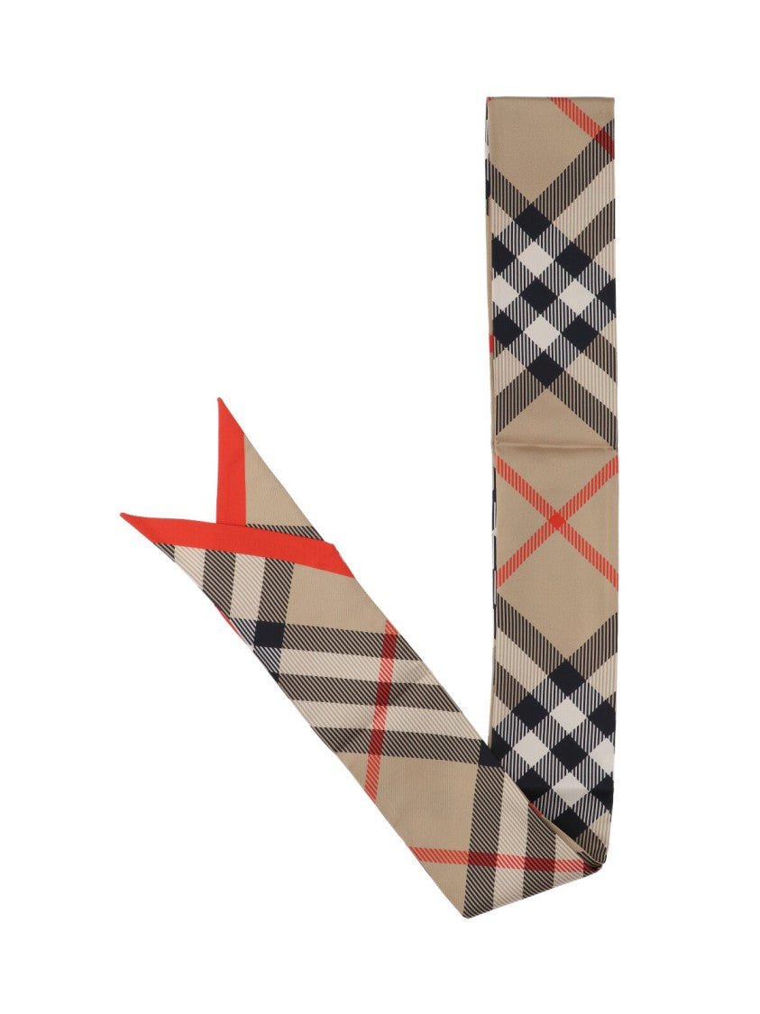 Burberry "Check" Silk Foulard – Beige