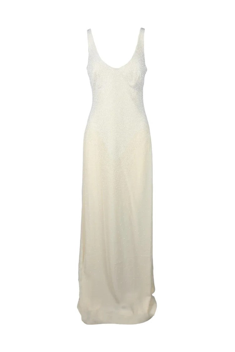 Red Carpet E. Franchi Long Dress Polyester - Butter