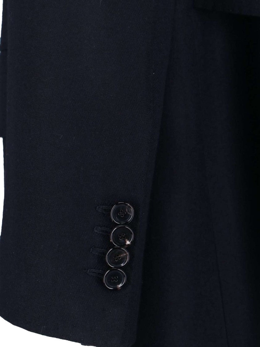 Cesare Attolini Double-Breasted Black Wool