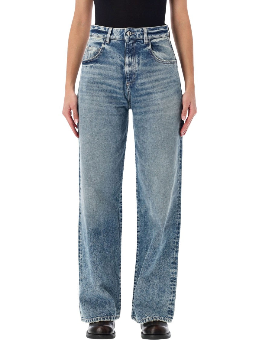 Icon Denim Blue Poppy Smoke Wide-Leg High-Waisted Jeans