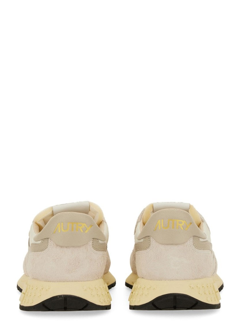 Autry Reelwind Low Textured Sole Nylon-Leather Sneakers