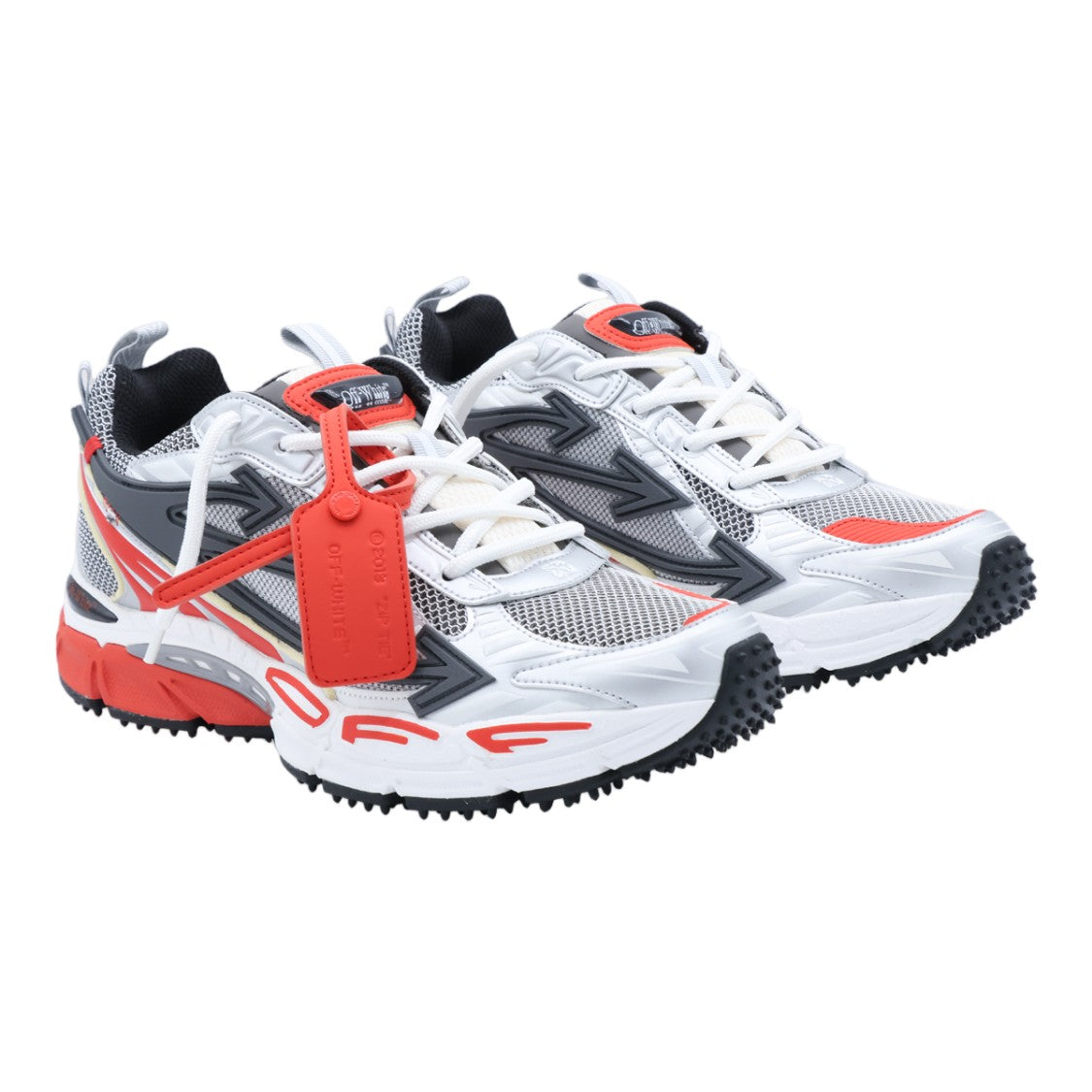 Off-White White Mesh Layered Zip-Tie Sneakers