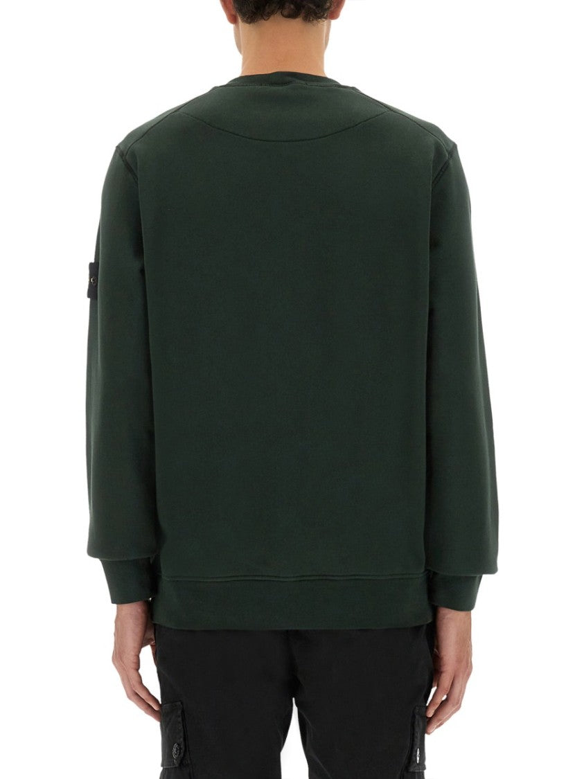 Stone Island Regular Fit Cotton Sweatshirt With Logo Patch