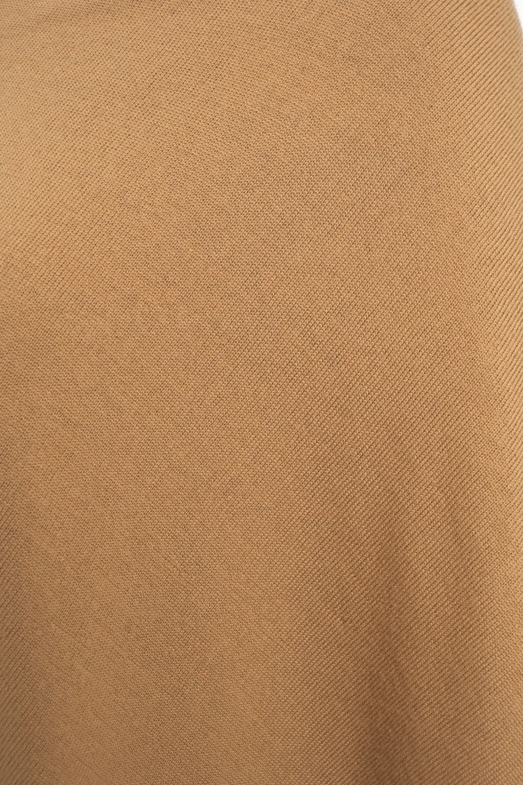 Moschino Knit Poncho With Contrasting Collar