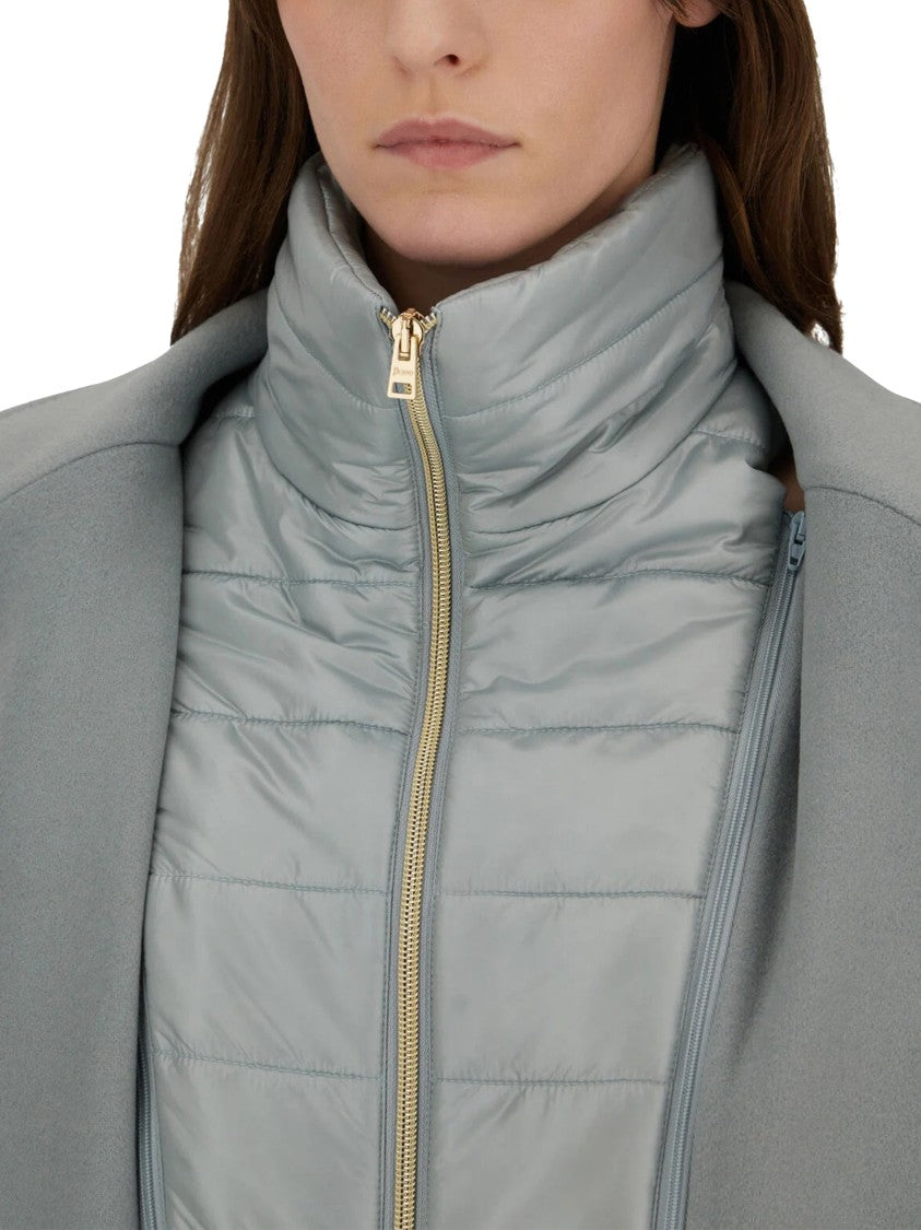 Herno Classic Grey Coat With Refined Silhouette