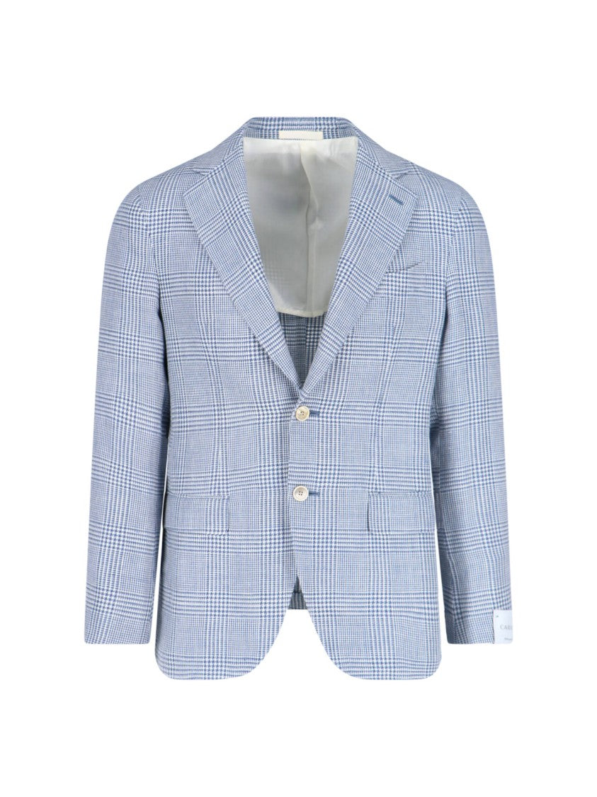 Caruso Single-Breasted Blazer – Light Blue