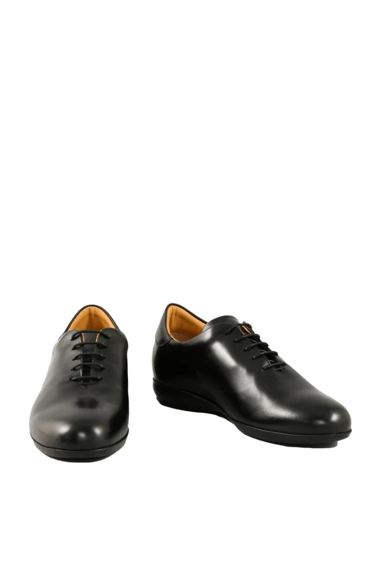 A.Testoni Leather Lace-Up Shoes - Black