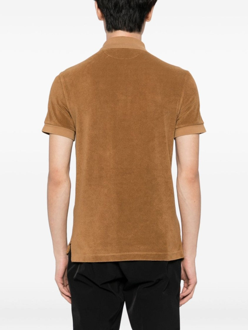 Tom Ford Toffee Cotton Blend Polo Shirt