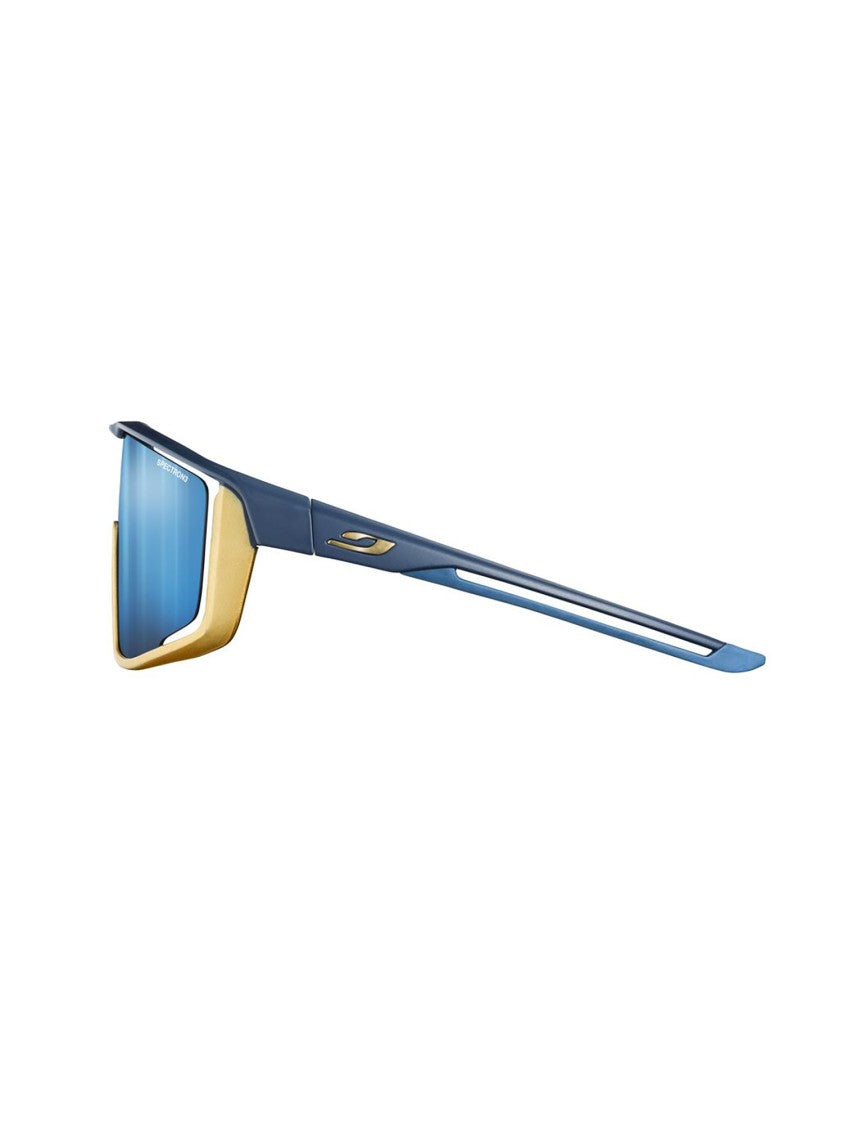 Julbo Bold Angular Blue Sunglasses With Gold Accents