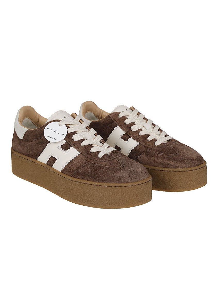 Hogan Brown H698 Suede Sneakers