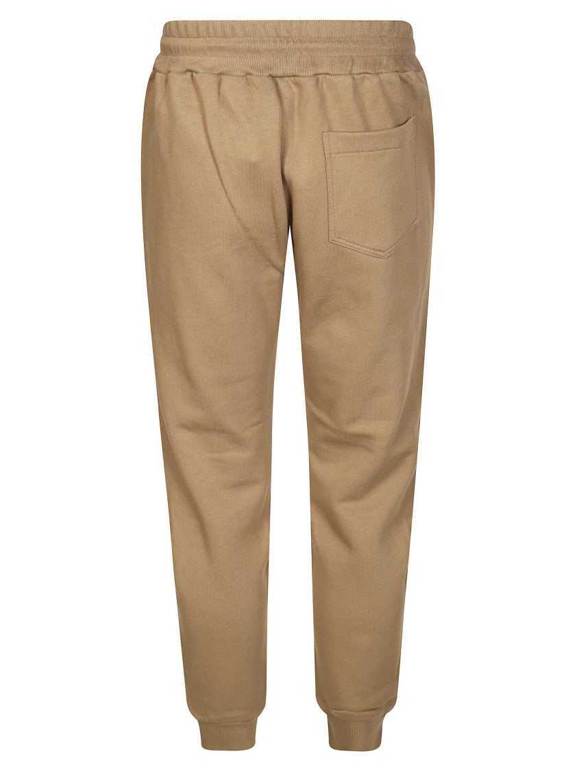 Dondup Relaxed Fit Brown Pants With Adjustable Waistband And Ribbed Cuffs