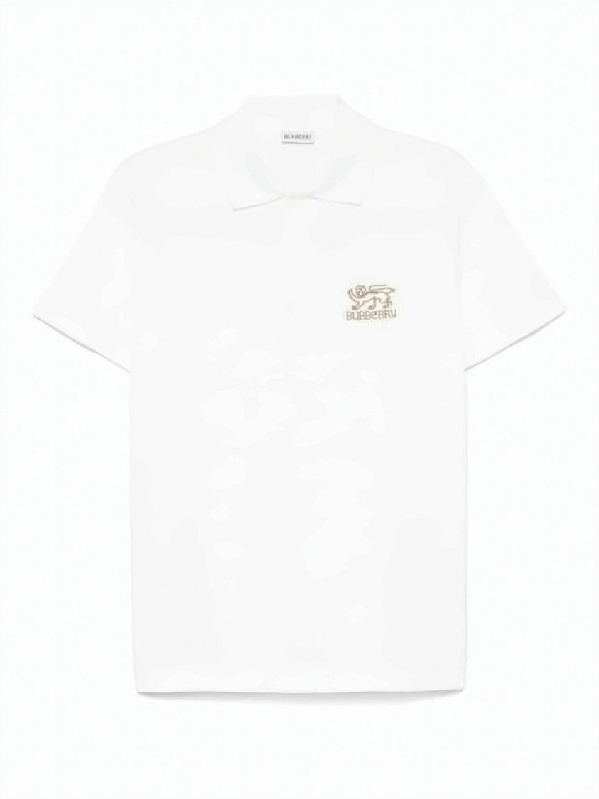 Burberry Short-Sleeve Polo Shirt With Embroidered Emblem