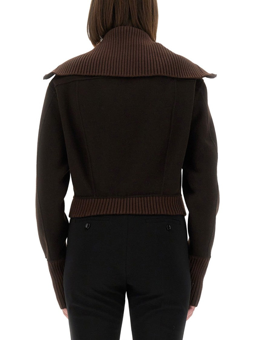 Victoria Beckham Zippered Wool Jacket