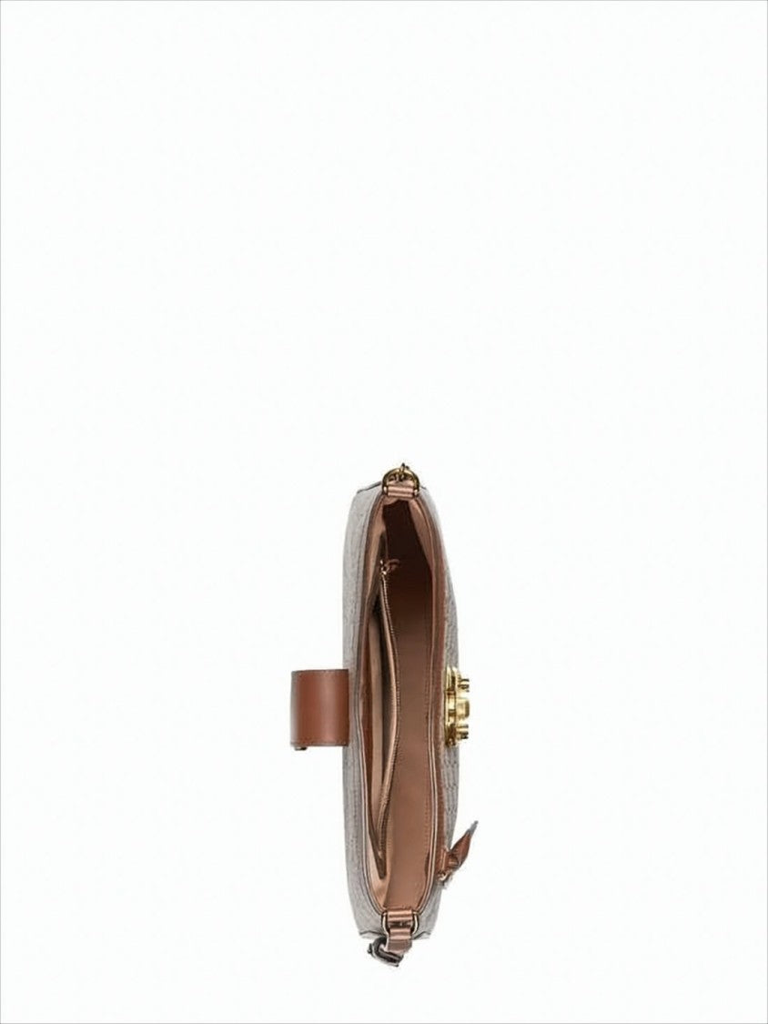 Gucci Structured Monogram Canvas Shoulder Bag