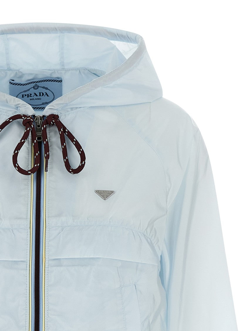 Prada Re-Nylon Feather Crop Jacket