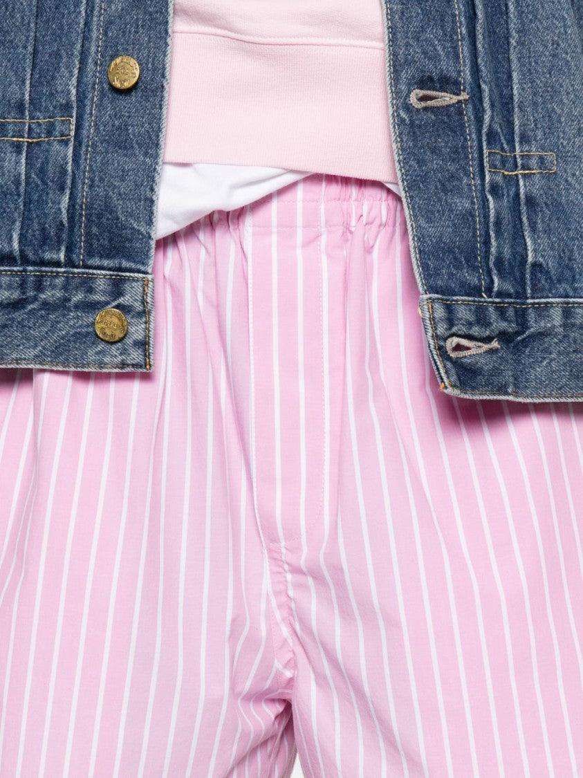Balenciaga Relaxed Fit Pink Striped Shorts