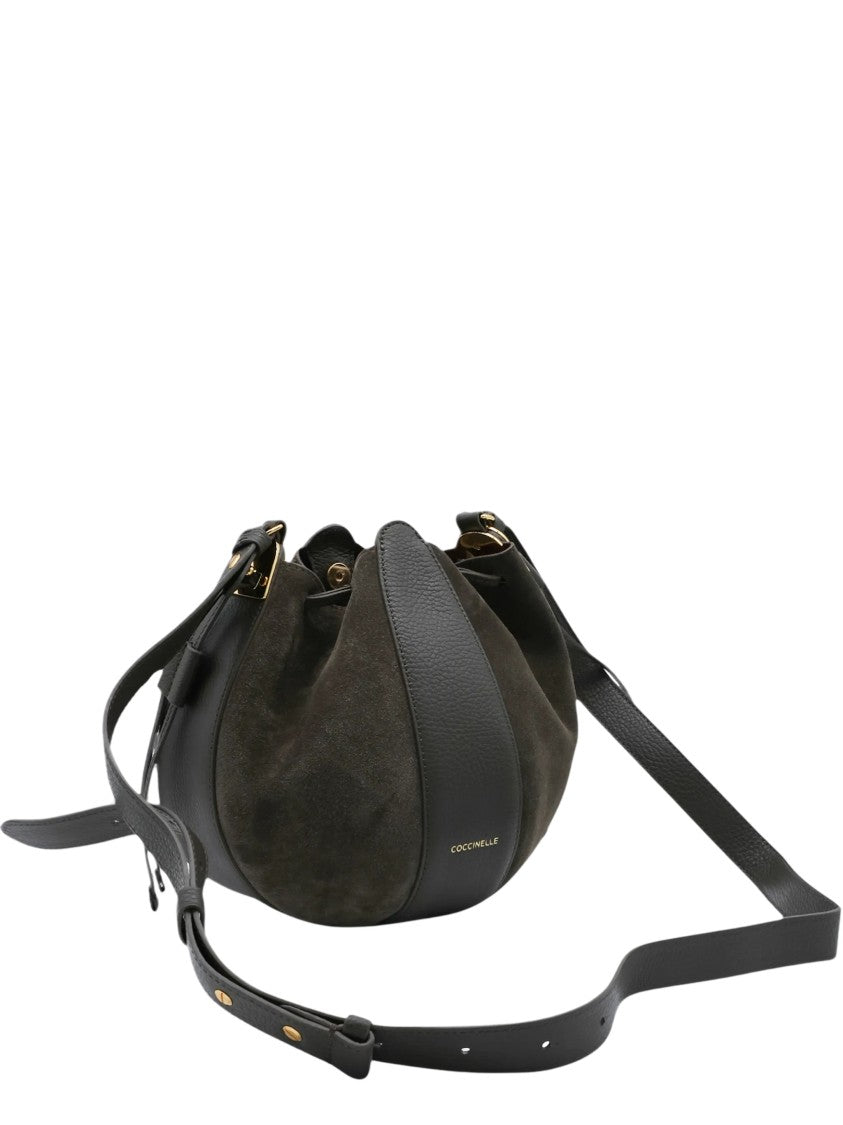 Coccinelle Boom Rounded Brown Suede Handbag