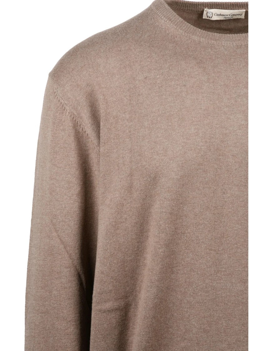 Cashmere Company P. Cashmere Blend Crewneck Sweater In Neutral Beige