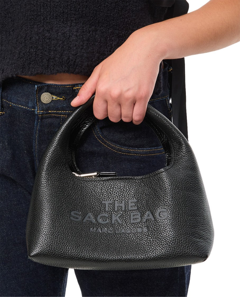 Marc Jacobs Mini Sack Grained Leather Handbag With Internal Pouch