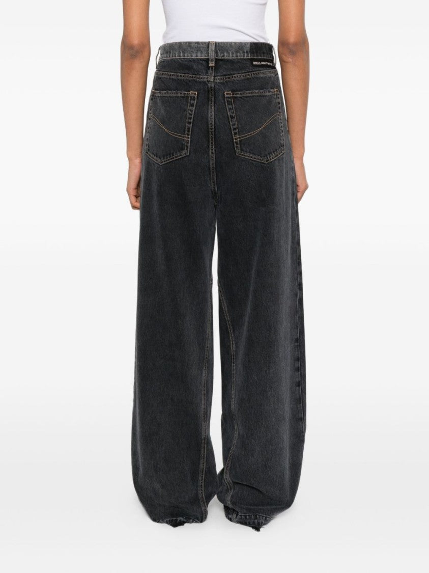 Stella Mccartney Black And Grey Denim Jeans