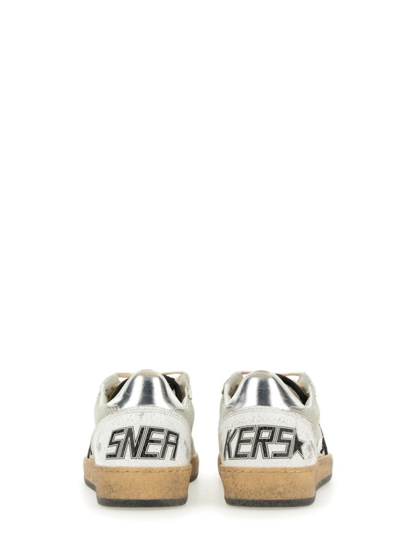Golden Goose Ball Star Textured Mesh Suede Polyester-Blend Sneakers
