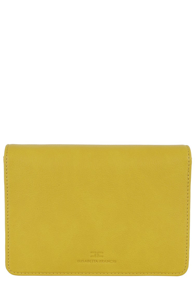 Elisabetta Franchi Curry Eco-Leather Shoulder Bag