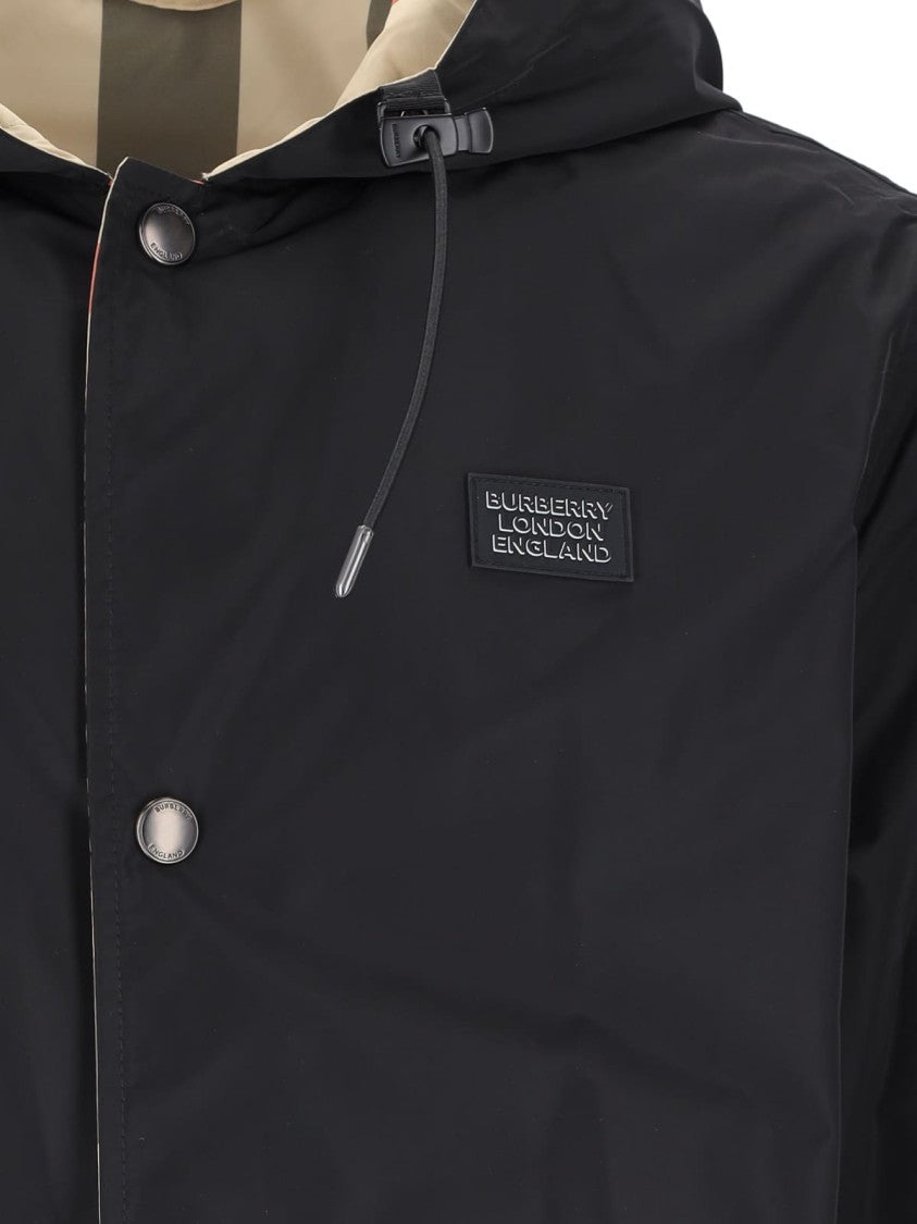 Burberry Reversible Hooded Jacket – Black/Beige