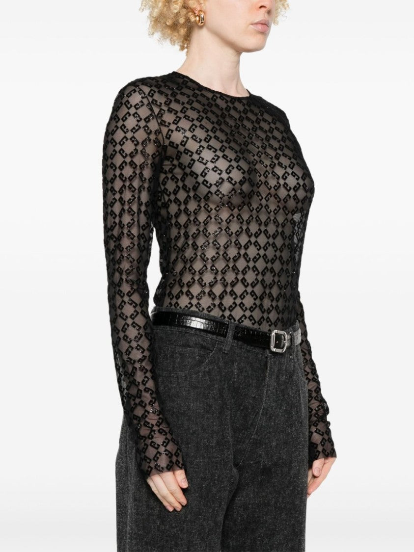 Givenchy Semi-Sheer Long-Sleeved Top
