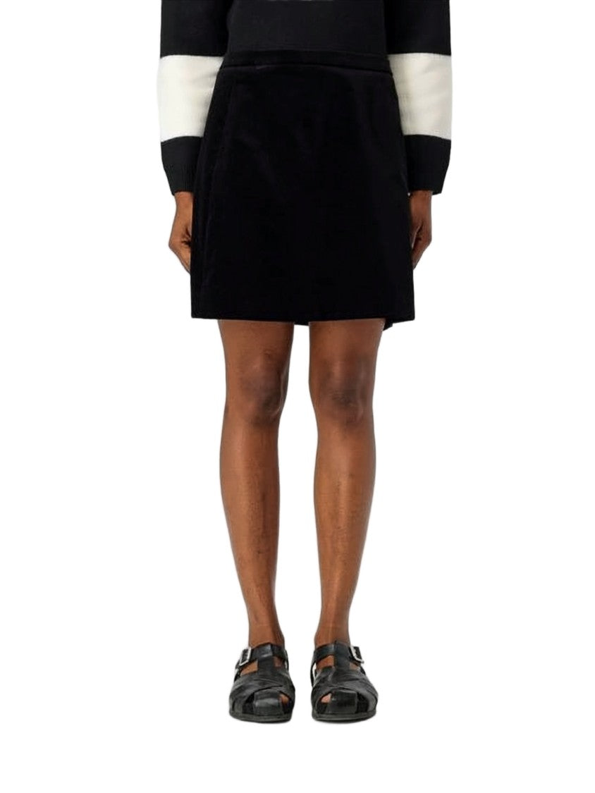 A.P.C. A-Line Black Cotton Skirt